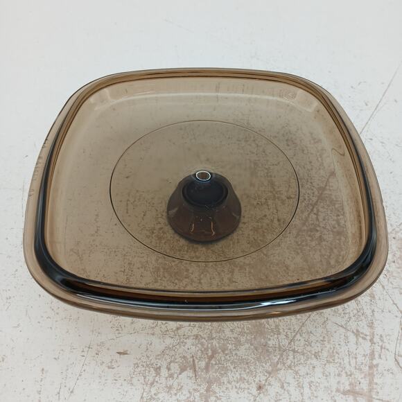Vintage Pyrex A-7-C Amber Glass Lid 6.5" Vision Cookware Replacement Part - Picture 2 of 8